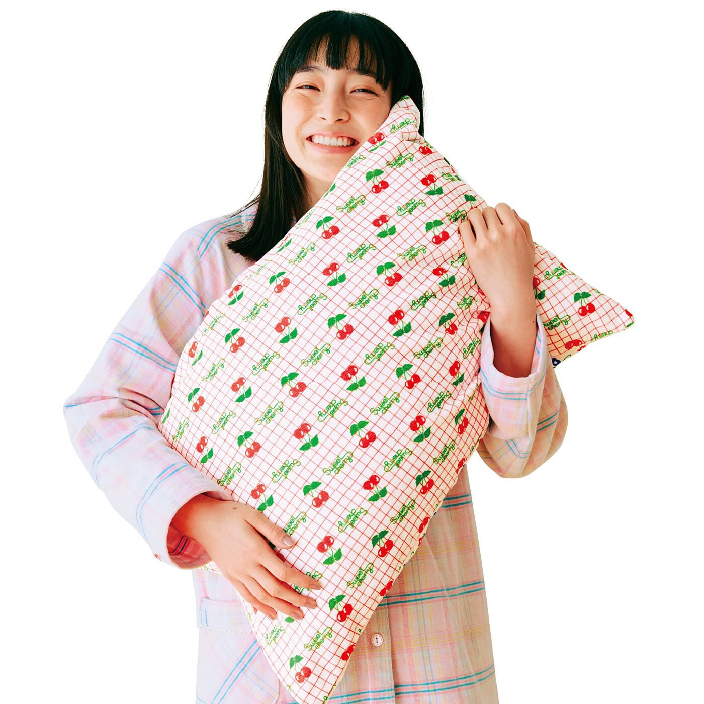 フェリシモの雑貨 Kraso|シモジマコラボ　包装紙で枕をラッピング　リバーシブル枕カバーの会|両面どちらを前にしても使えます。迷っちゃうかわいさ！