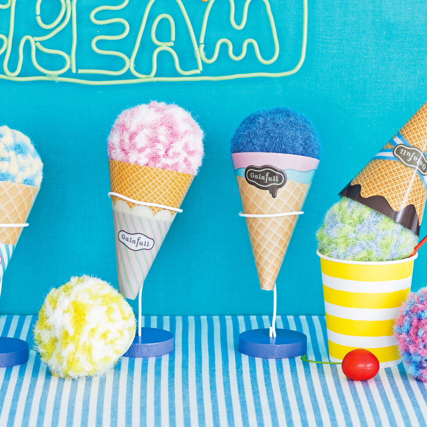 フェリシモの雑貨 Kraso|ガラフル　I LOVE アイスクリームスポンジの会