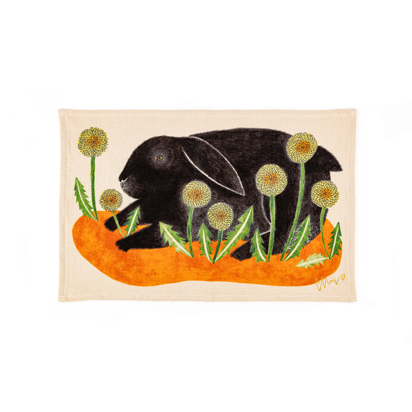 フェリシモの雑貨 Kraso|moritaMiW ガーゼパイルのティータオル〈今治タオル〉の会|〈シアワセな黒兎〉