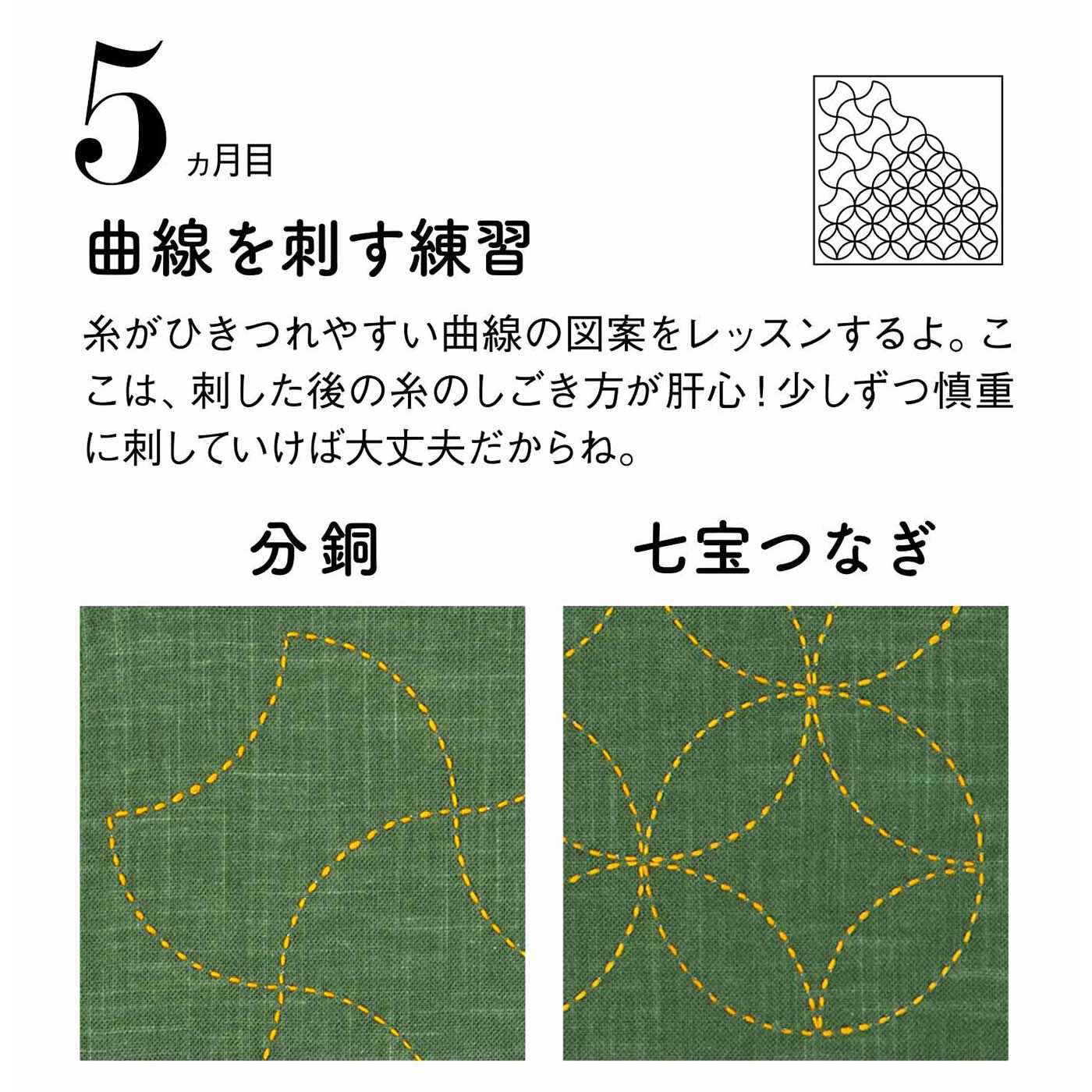 Couturier|【初回特別価格　6回エントリー】はじめてさんのきほんのき ちくちく刺し子のてとりあしとりレッスンの会