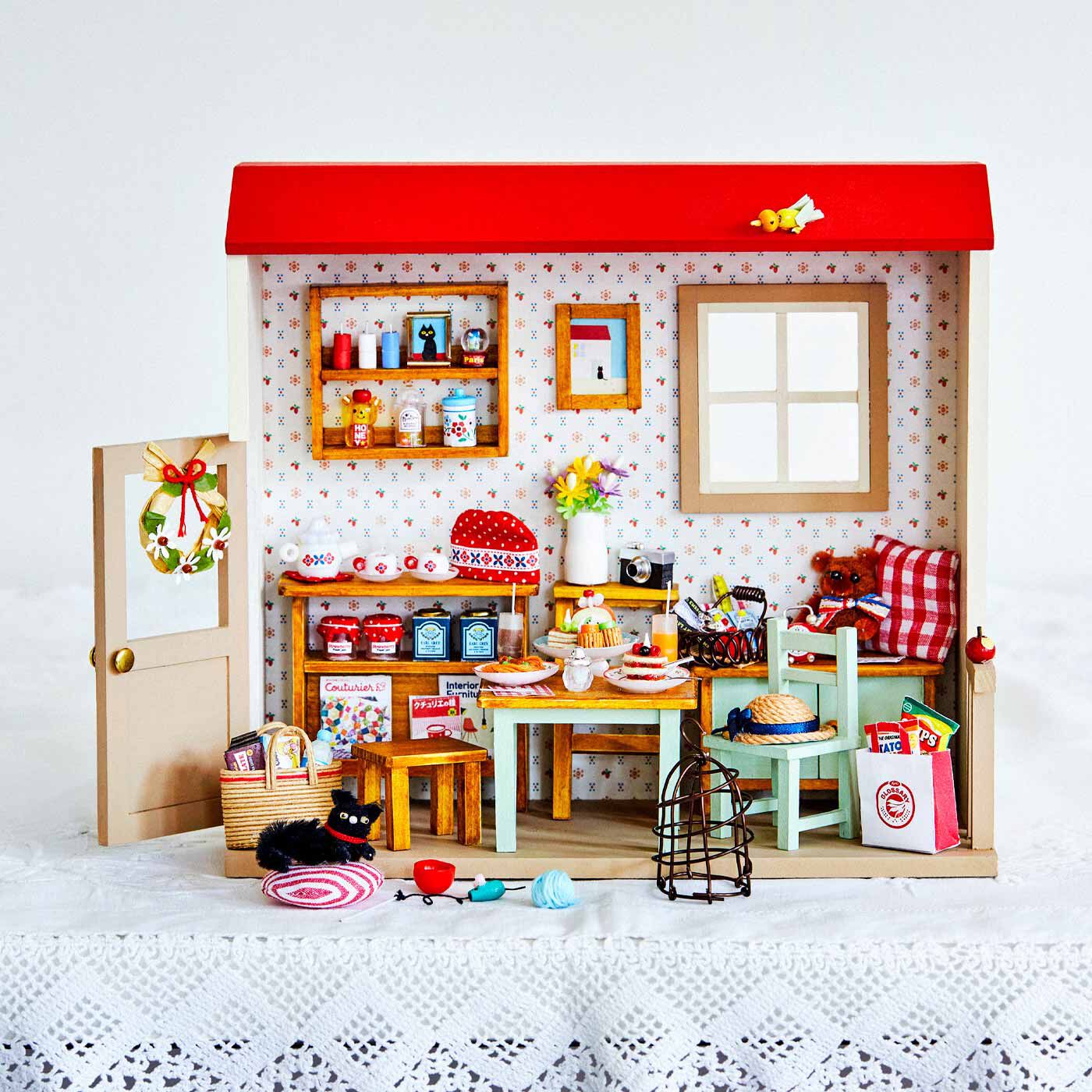 ハンドメイド ☆ミニチュアドールハウス ☆赤い屋根のお家 - おもちゃ/人形