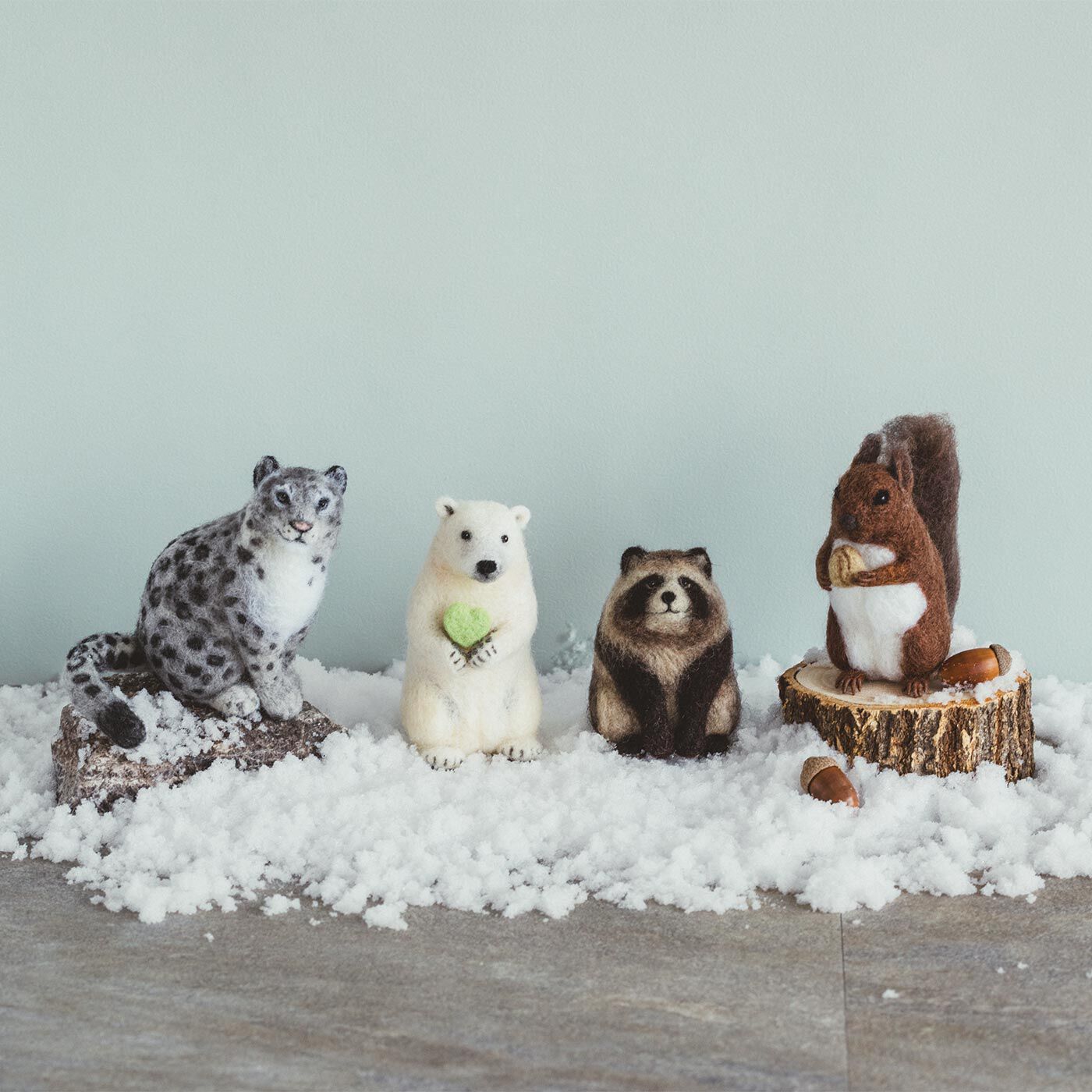 Couturier|旭山動物園・ボルネオの森応援商品　クチュリエ　息吹を感じるたたずまい　羊毛フェルトで作る動物たちの会