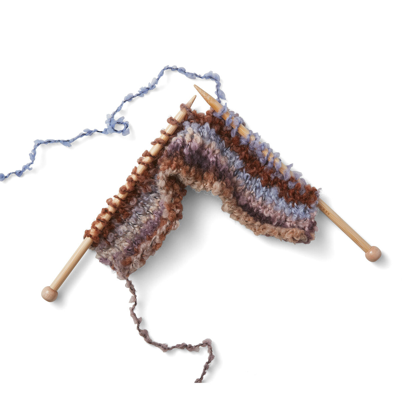 変わり糸でまっすぐ編んでつなげよう 棒針パッチワーク風編み物の会 