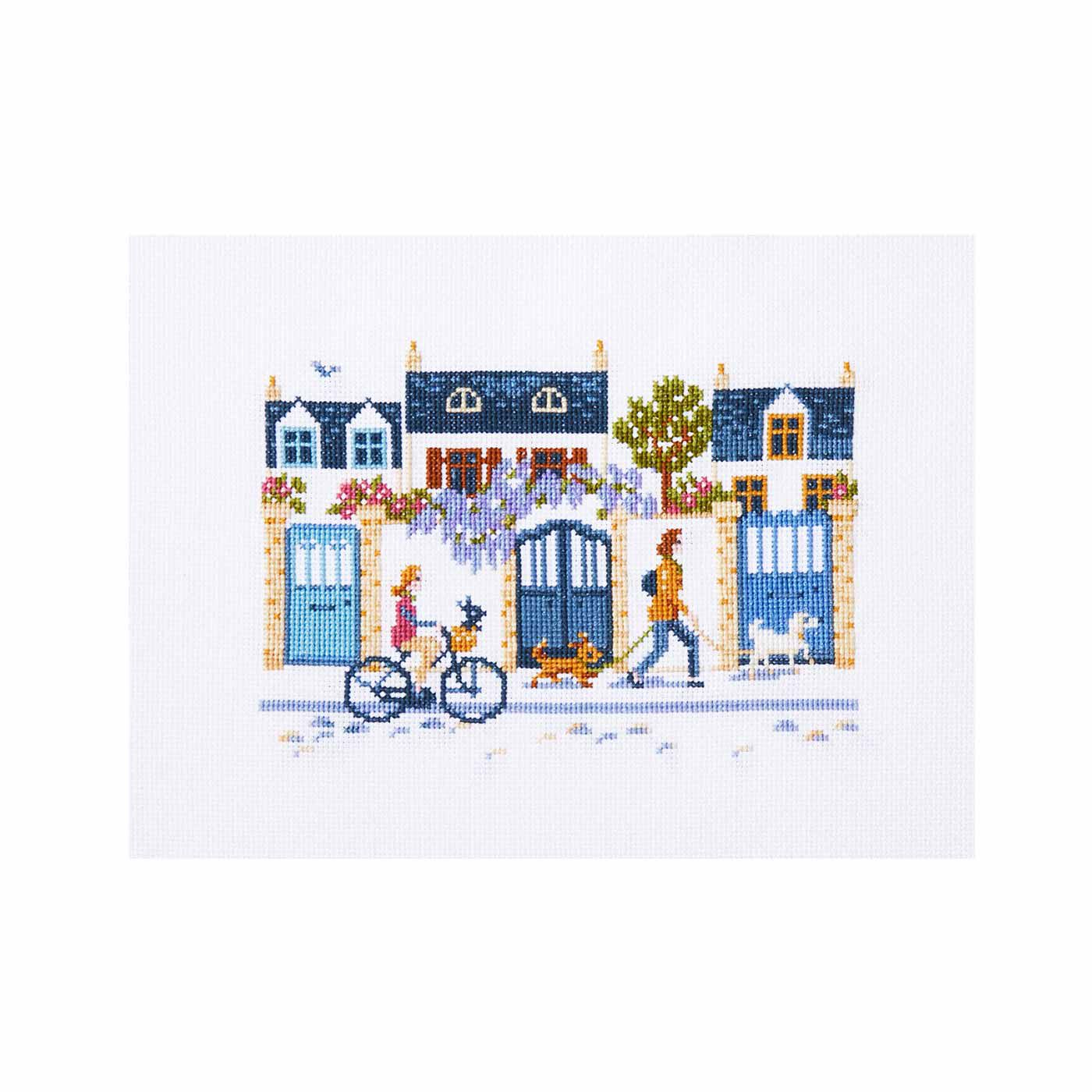 Couturier|アンヌさんが描くフランスの暮らしと四季の風景クロスステッチの会|La Promenade:散歩