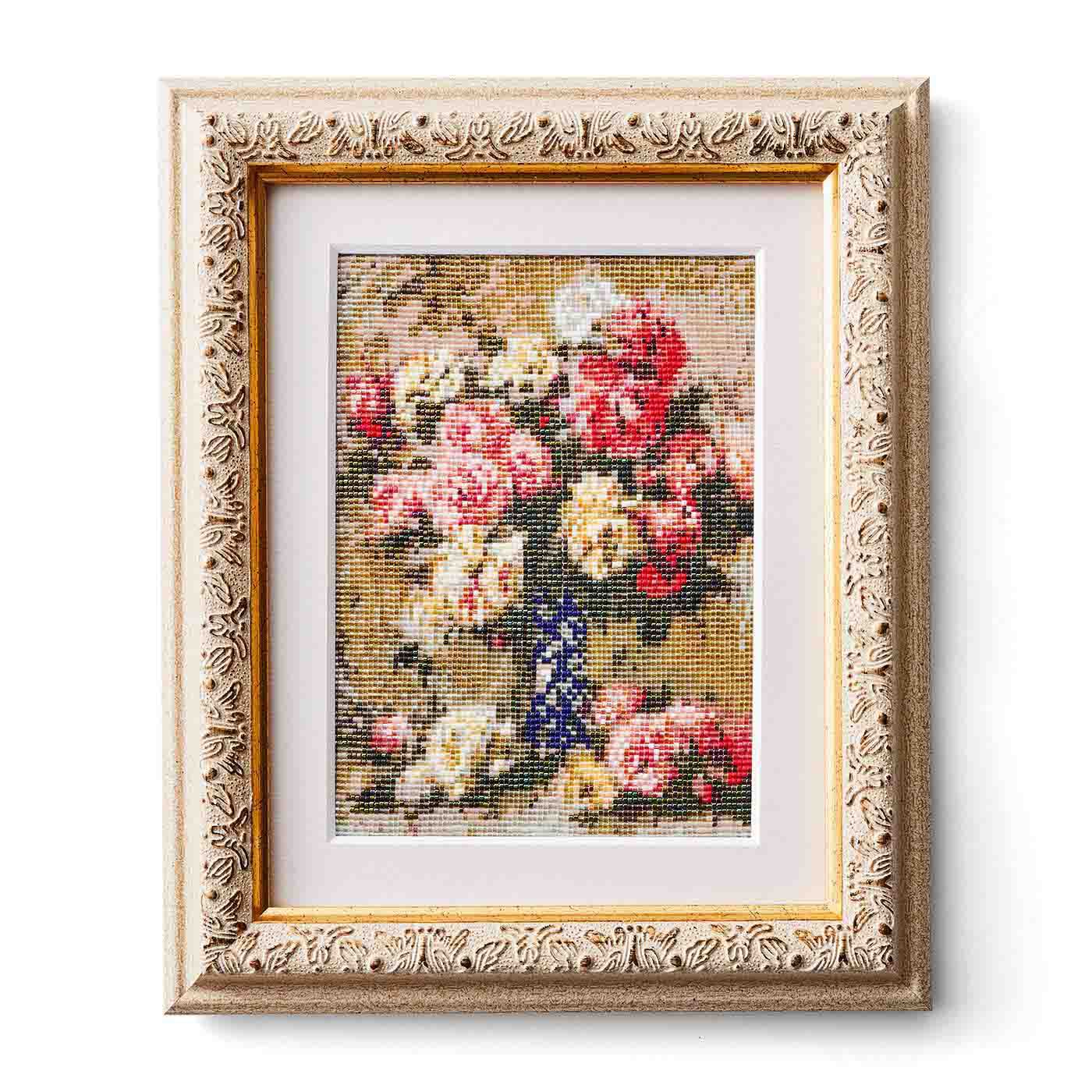 Couturier|ビーズ織りの モネ・ルノワール・ゴッホ　印象派 花の名画の会|〈ルノワール/花瓶のバラ〉
