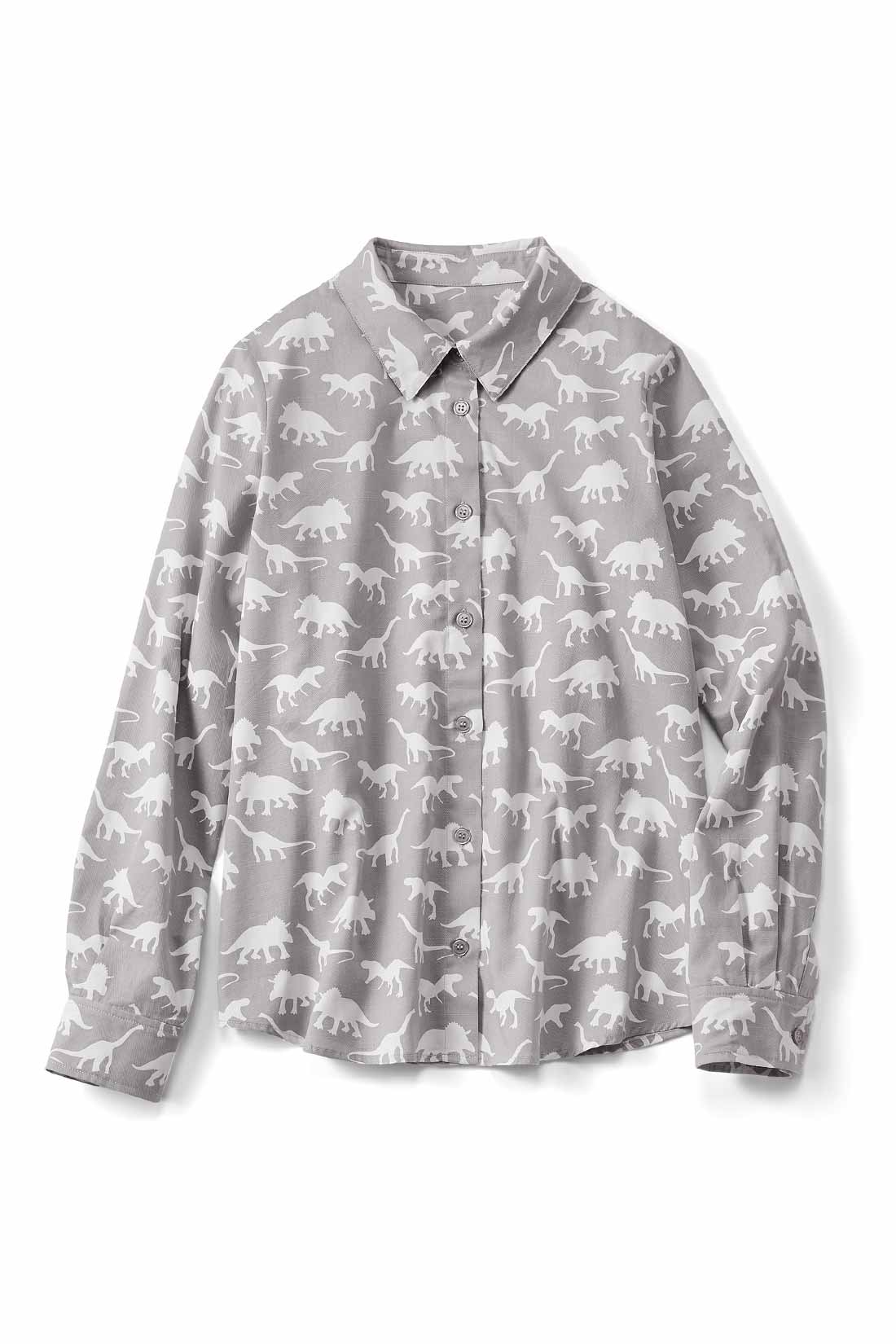 くすっと楽しい 恐竜柄シャツ シャツ ブラウス トップス レディースファッション レディースファッション 雑貨のアウトレット通販 Real Stock