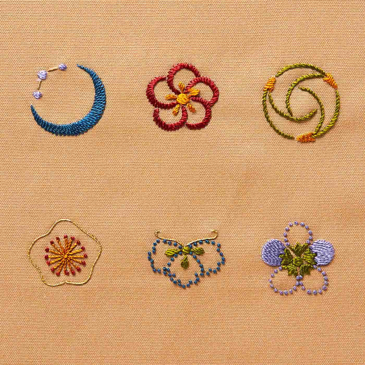 日本刺繍 キット フラワー 立体的な花柄 図案 クロスステッチ 工芸DIY