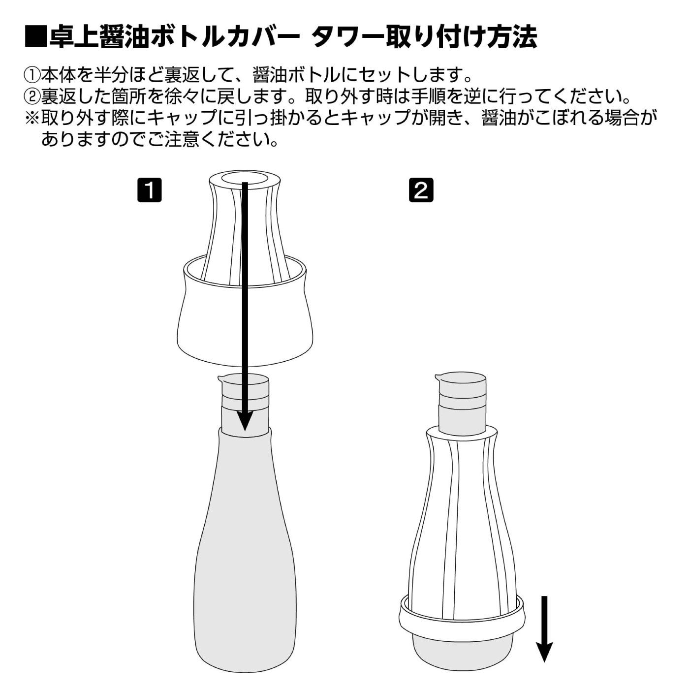 ｔｏｗｅｒ おしゃれに変身 卓上醤油ボトルカバー フェリシモ