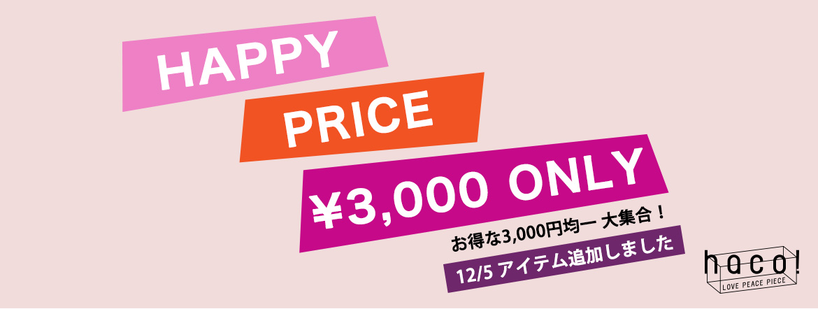 3000円均一SALE