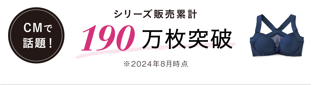 CMで話題！ シリーズ販売累計 190万枚突破 ※2024年8月時点