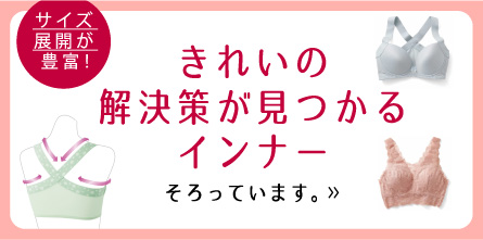 きれいの解決策が見つかるインナー そろっています。