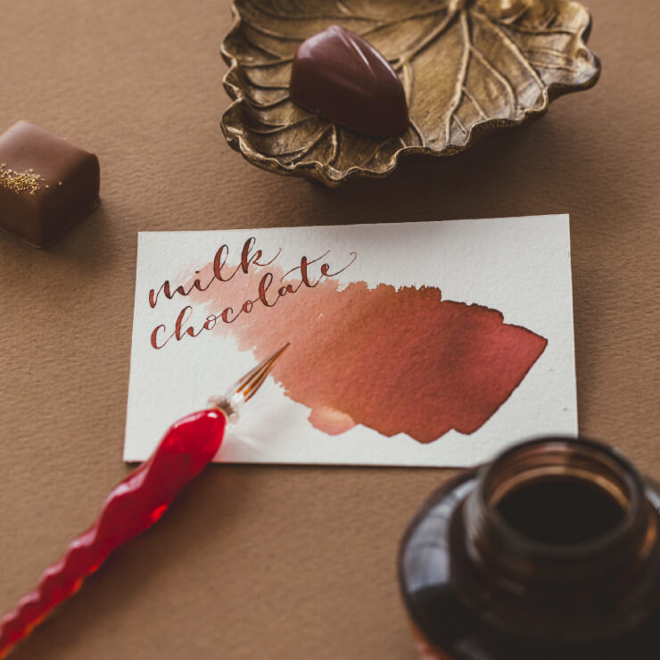 KobeINK物語×felissimo chocolate museum　おいしそうなチョコレート色のインク〈ミルクチョコレート色〉